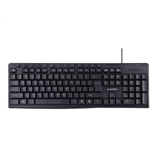 Gembird , Multimedia Keyboard , KB-UM-107 , Multimedia , Wired , US , Black