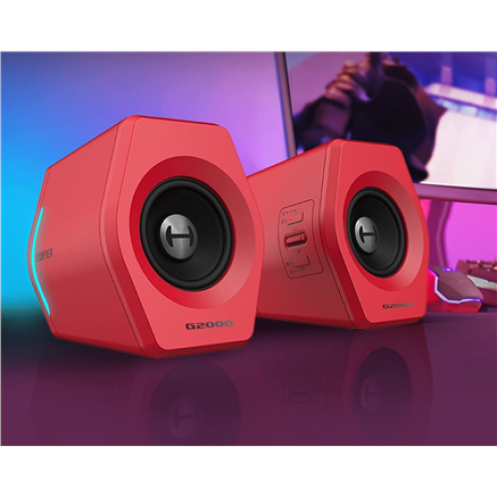 Edifier Gaming Speakers G2000 Bluetooth/USB/AUX, 32 W, Wireless/Wired, Red