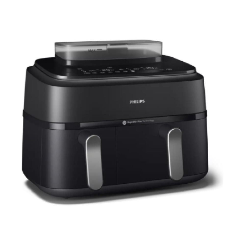 Philips , Dual Basket Airfryer , NA551/00 5000 Series , Power 2750 W , Capacity 9 L , RapidAir Plus and Air Steam , Black