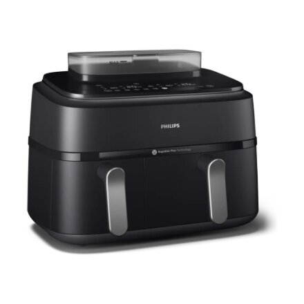 Philips , Dual Basket Airfryer , NA551/00 5000 Series , Power 2750 W , Capacity 9 L , RapidAir Plus and Air Steam , Black