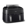 Philips , Dual Basket Airfryer , NA551/00 5000 Series , Power 2750 W , Capacity 9 L , RapidAir Plus and Air Steam , Black