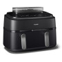 Philips , Dual Basket Airfryer , NA551/00 5000 Series , Power 2750 W , Capacity 9 L , RapidAir Plus and Air Steam , Black