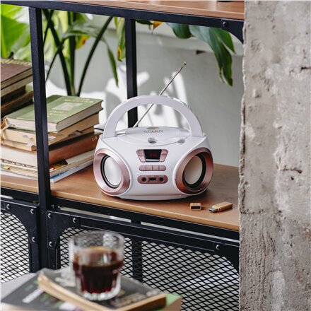 Adler , CD-MP3 Boombox , AD 1181 , Speakers , USB connectivity , FM