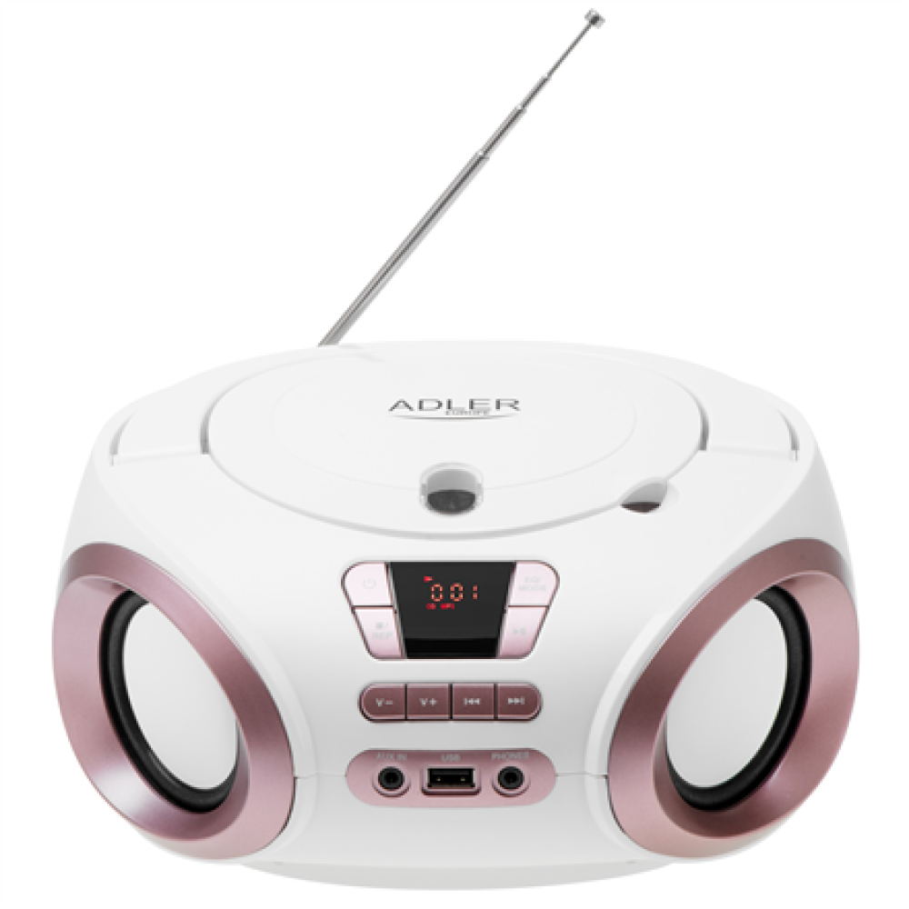 Adler , CD-MP3 Boombox , AD 1181 , Speakers , USB connectivity , FM