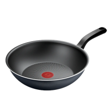 TEFAL Pan , H0561942 , Wok , Diameter 28 cm , Suitable for induction hob , Fixed handle , Black