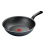 TEFAL Pan , H0561942 , Wok , Diameter 28 cm , Suitable for induction hob , Fixed handle , Black