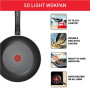 TEFAL Pan , H0561942 , Wok , Diameter 28 cm , Suitable for induction hob , Fixed handle , Black