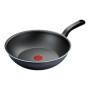TEFAL Pan , H0561942 , Wok , Diameter 28 cm , Suitable for induction hob , Fixed handle , Black