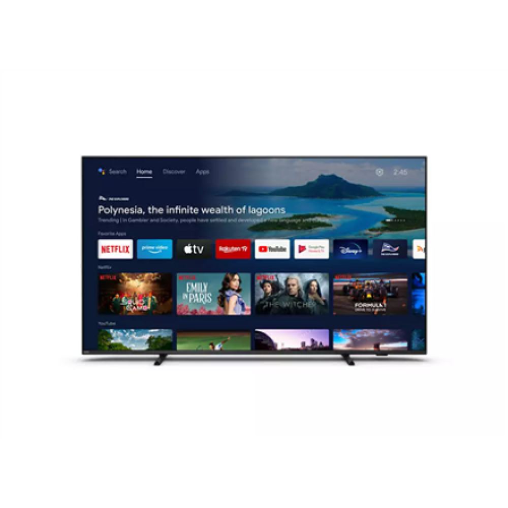 Philips 4K UHD HDR Android TV 50PUS8007/12 50 (126 cm), Smart TV, Android, 4K UHD, 3840 x 2160, Wi-Fi, DVB-T/T2/T2-HD/C/S/S2, Black
