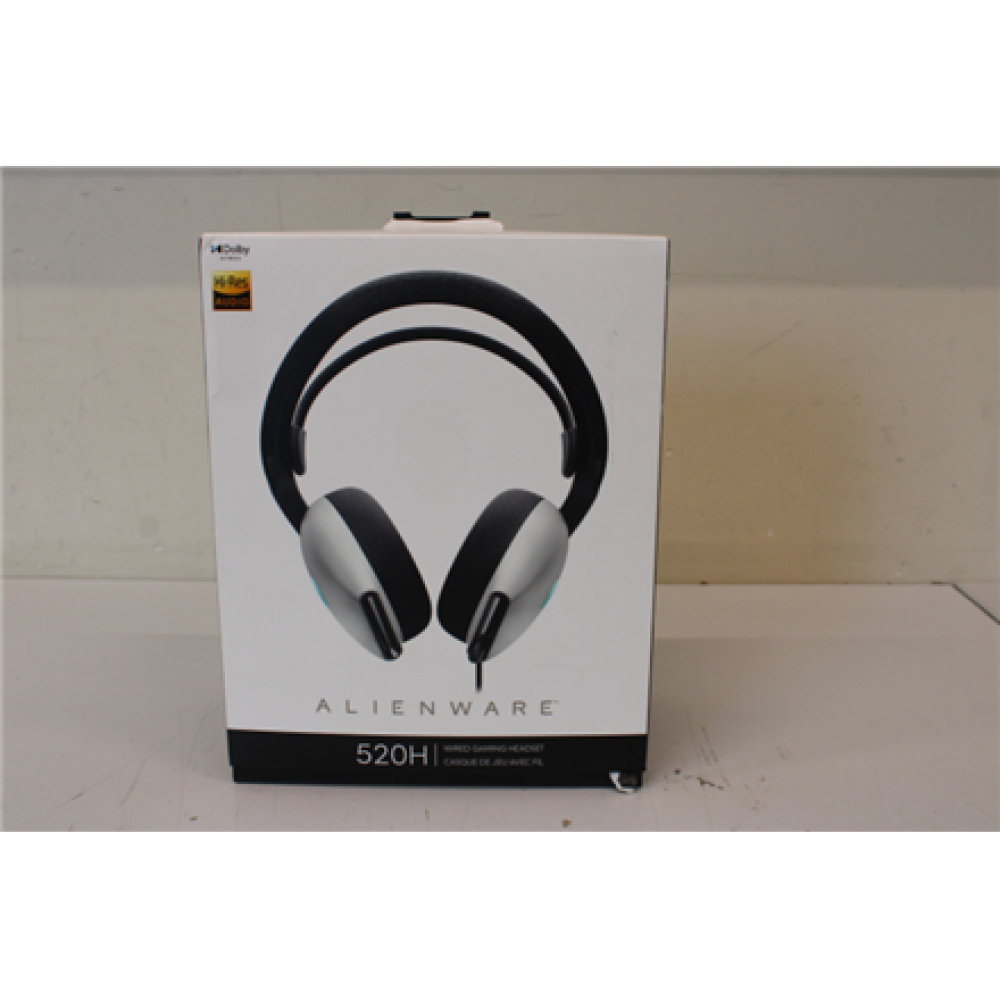 SALE OUT. Dell Alienware Wired Gaming Headset - AW520H (Lunar Light), UNPACKED, USED, MISSING CONNECTOR TRANSITION FROM AUX CABLE , Dell , Alienware Wired Gaming Headset , AW520H , Wired , Over-Ear , UNPACKED, USED, MISSING CONNECTOR TRANSITION FROM AUX C