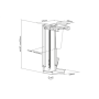 PC Table Mount , DA-90411 , 30-51 cm , Steel , Black