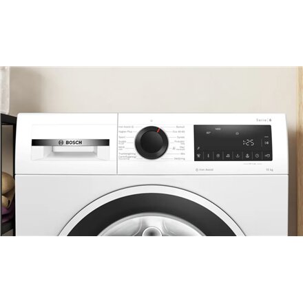 Bosch Washing Machine , WGG254ZWSN , Energy efficiency class A , Front loading , Washing capacity 10 kg , 1400 RPM , Depth 63 cm , Width 60 cm , Display , LED , Steam function , White
