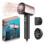 Cecotec Hair dryer , DryGlam Nano Plasma , 1600 W , Number of temperature settings 3 , Ionic function , Black/Rose Gold , Diffuser nozzle