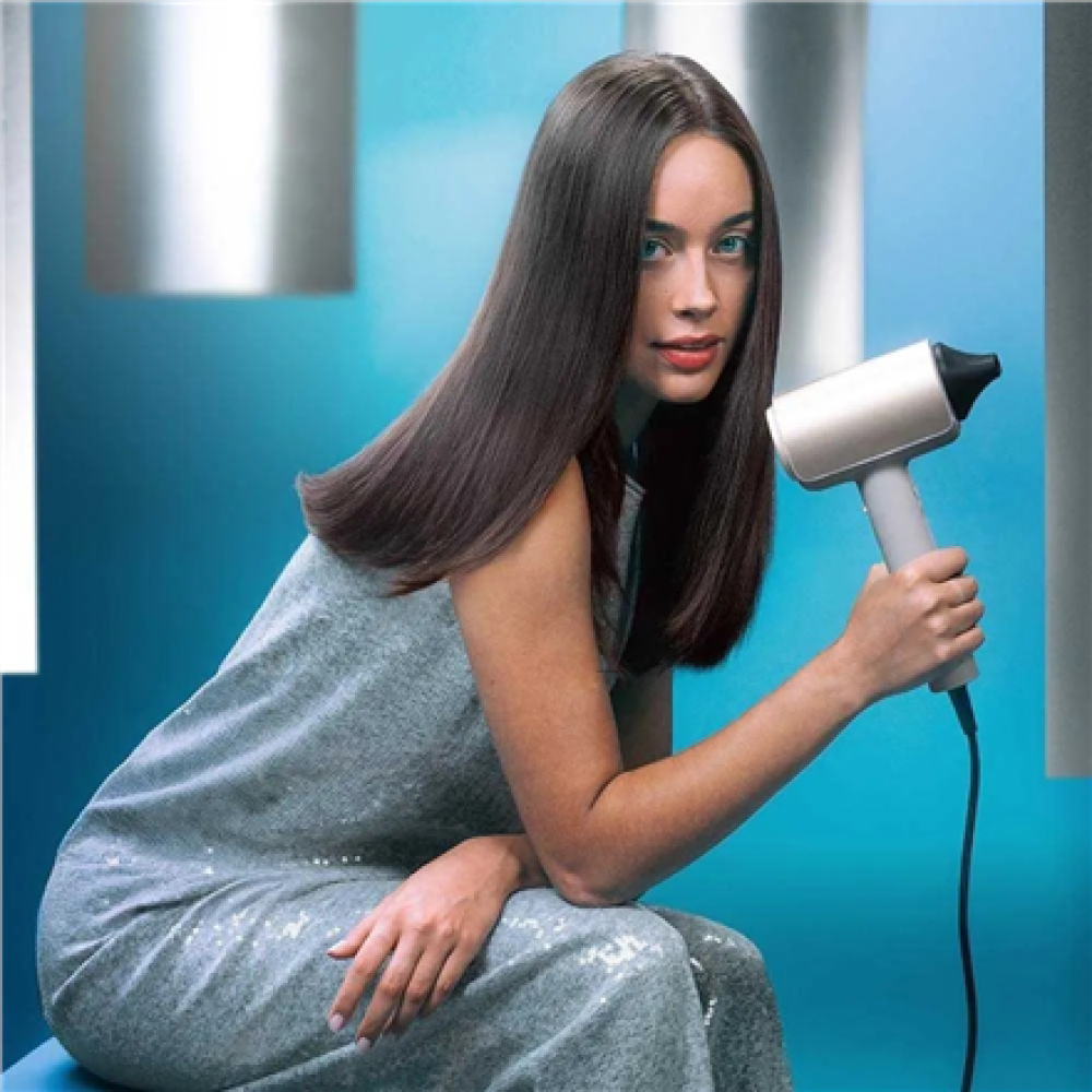Cecotec Hair dryer , DryGlam Nano Plasma , 1600 W , Number of temperature settings 3 , Ionic function , Black/Rose Gold , Diffuser nozzle