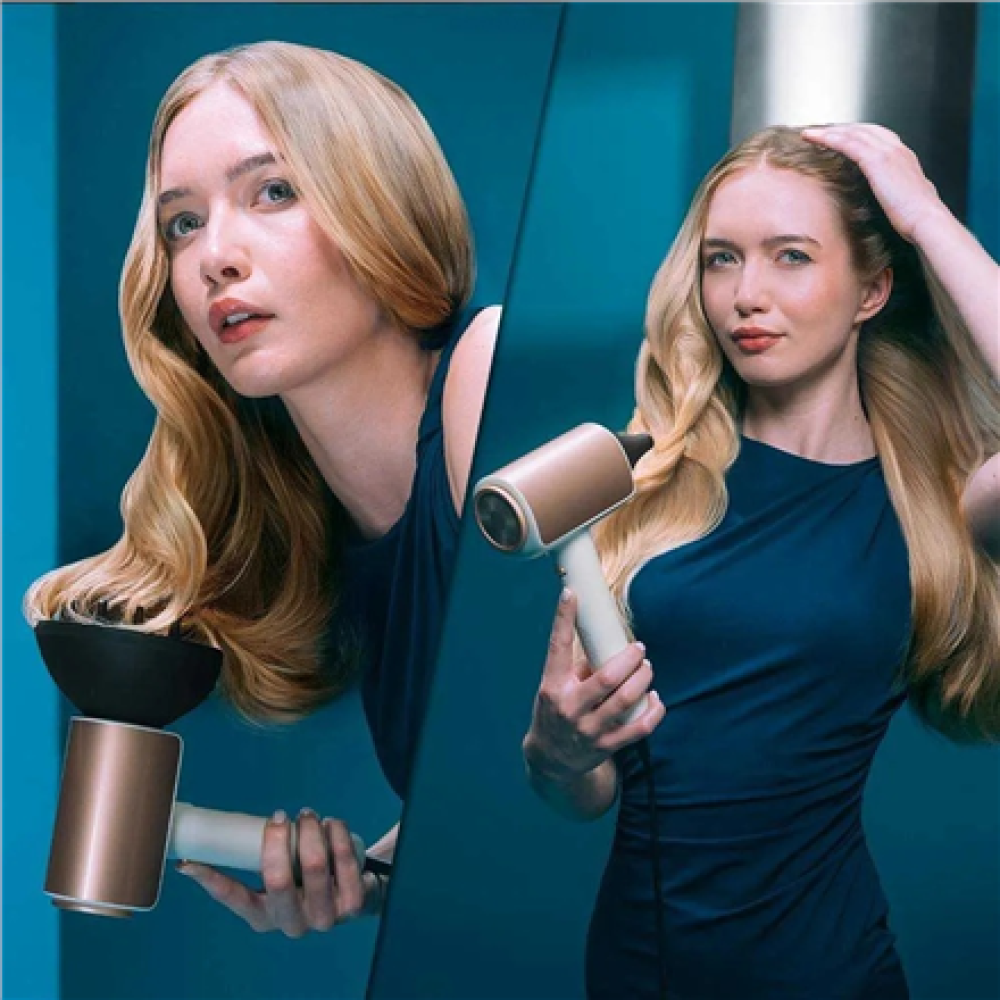 Cecotec Hair dryer , DryGlam Nano Plasma , 1600 W , Number of temperature settings 3 , Ionic function , Black/Rose Gold , Diffuser nozzle