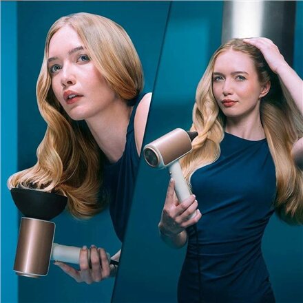Cecotec Hair dryer , DryGlam Nano Plasma , 1600 W , Number of temperature settings 3 , Ionic function , Black/Rose Gold , Diffuser nozzle