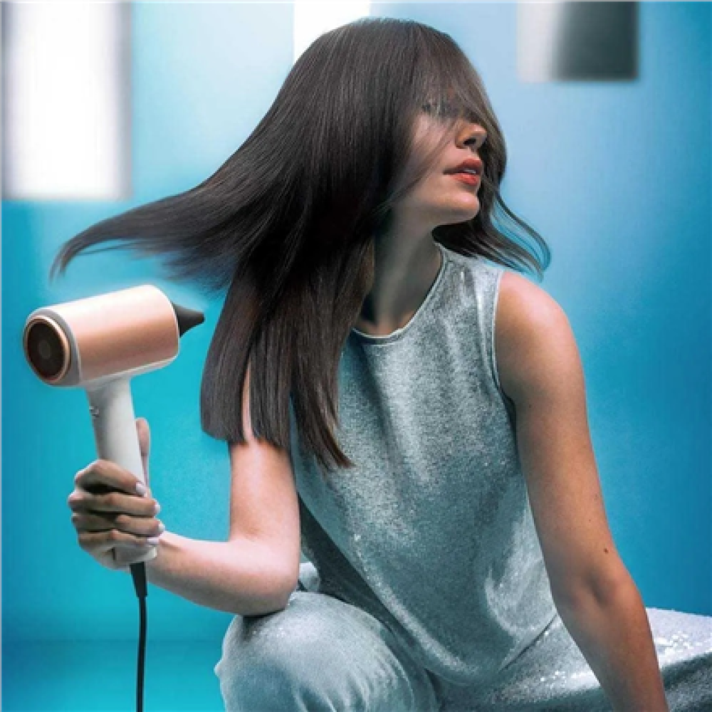 Cecotec Hair dryer , DryGlam Nano Plasma , 1600 W , Number of temperature settings 3 , Ionic function , Black/Rose Gold , Diffuser nozzle