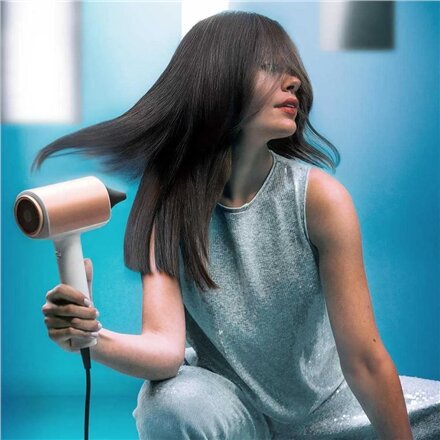 Cecotec Hair dryer , DryGlam Nano Plasma , 1600 W , Number of temperature settings 3 , Ionic function , Black/Rose Gold , Diffuser nozzle
