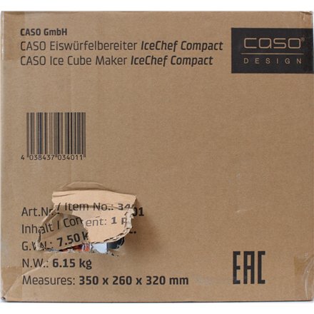 SALE OUT. , Caso , Ice Cube Machine , IceChef Compact , Power 120 W , Black , DAMAGED PACKAGING