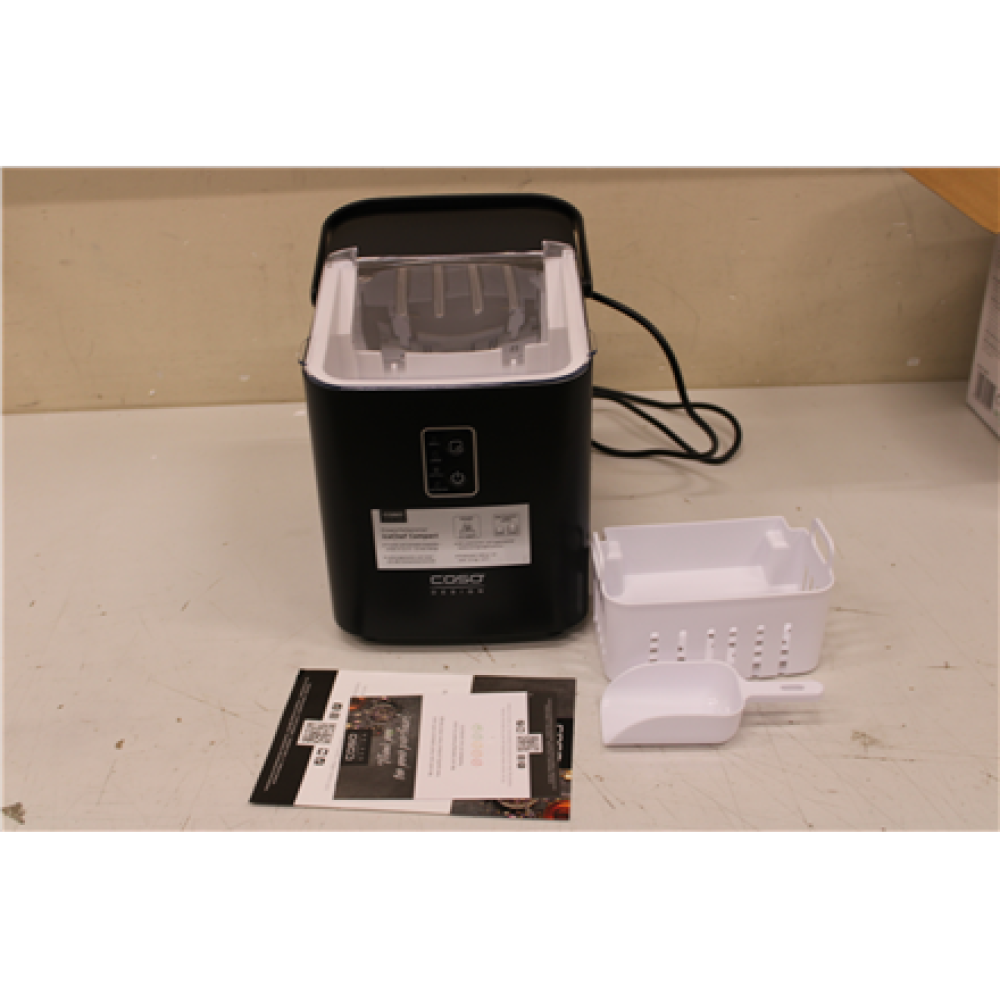 SALE OUT. Caso IceChef Compact Ice cube machine, 2 ice cube sizes, Black , Caso , Ice Cube Machine , IceChef Compact , 120 W , Black , DEMO
