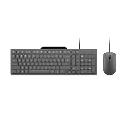 Lenovo 310 USB-A Wired Combo US English , Keyboard and Mouse Set , Wired , Mouse included , US English , Luna Grey