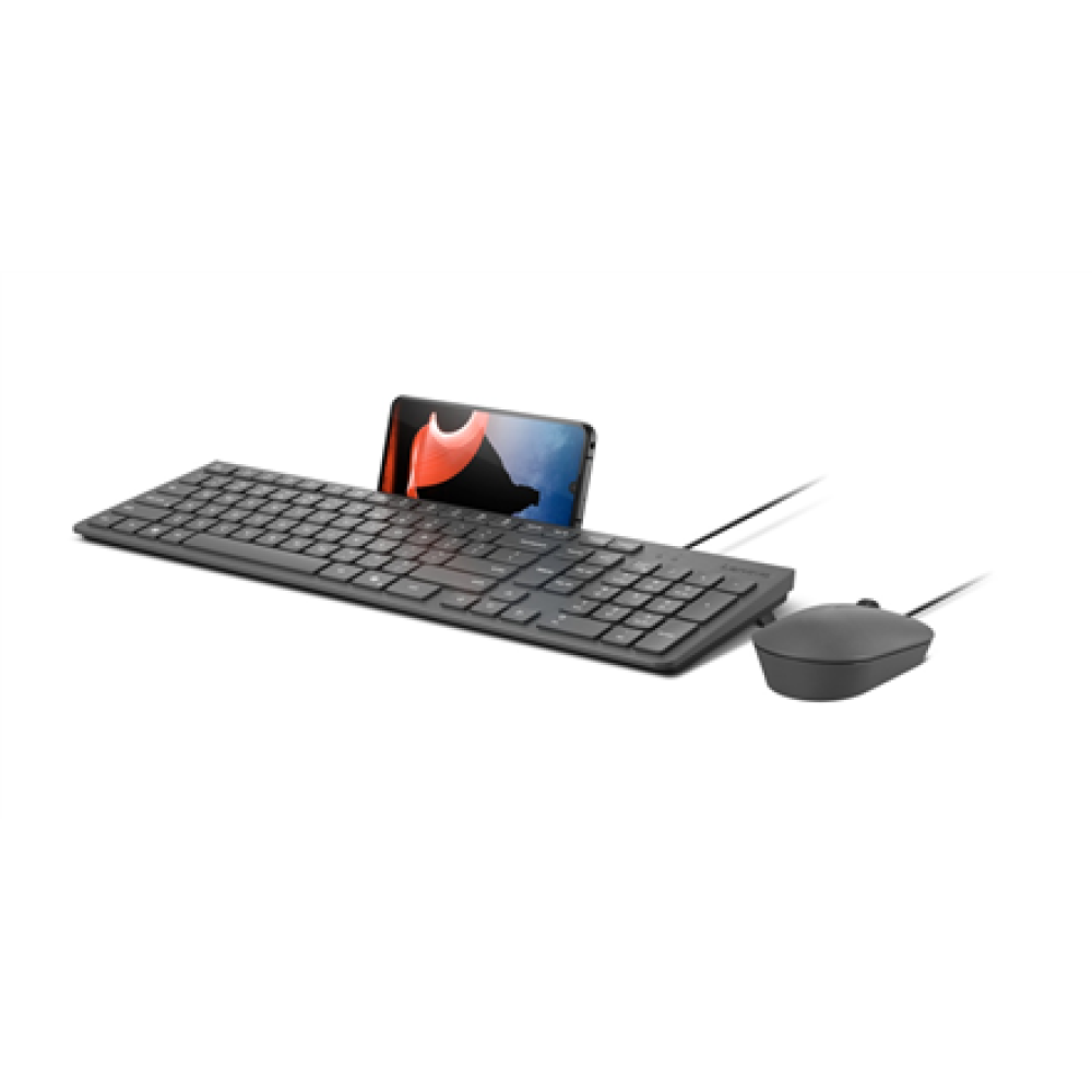 Lenovo 310 USB-A Wired Combo US English , Keyboard and Mouse Set , Wired , Mouse included , US English , Luna Grey