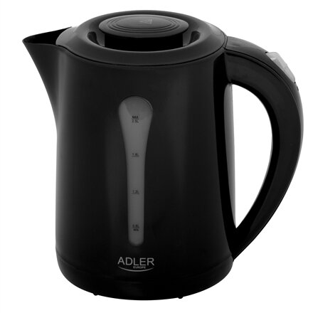 Adler , Kettle , AD 1244 , Electric , 1850 W , 2.5 L , Plastic , 360° rotational base , Black