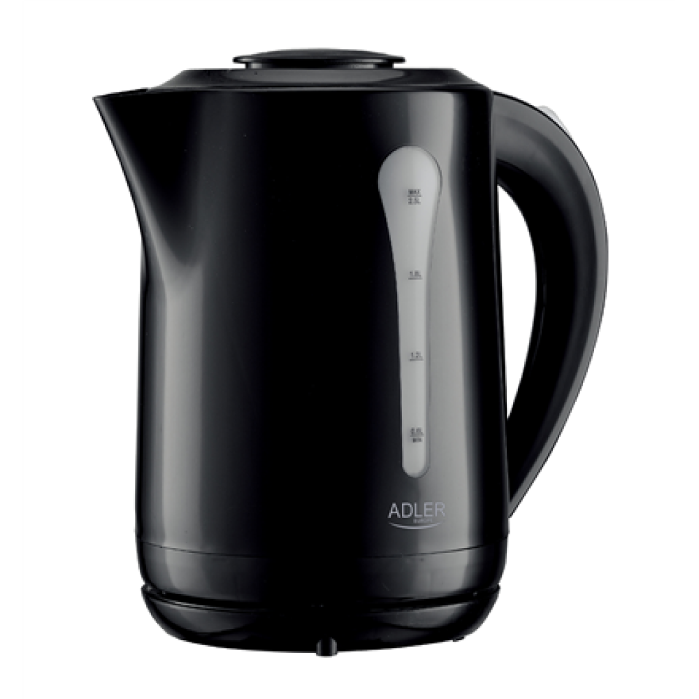 Adler Kettle , AD 1244 , Electric , 1850 W , 2.5 L , Plastic , 360° rotational base , Black
