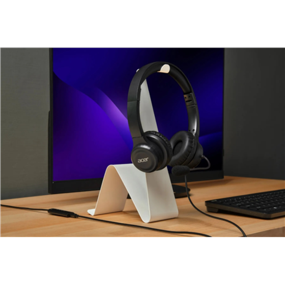Acer Office Headset , Built-in microphone , Wired , Black