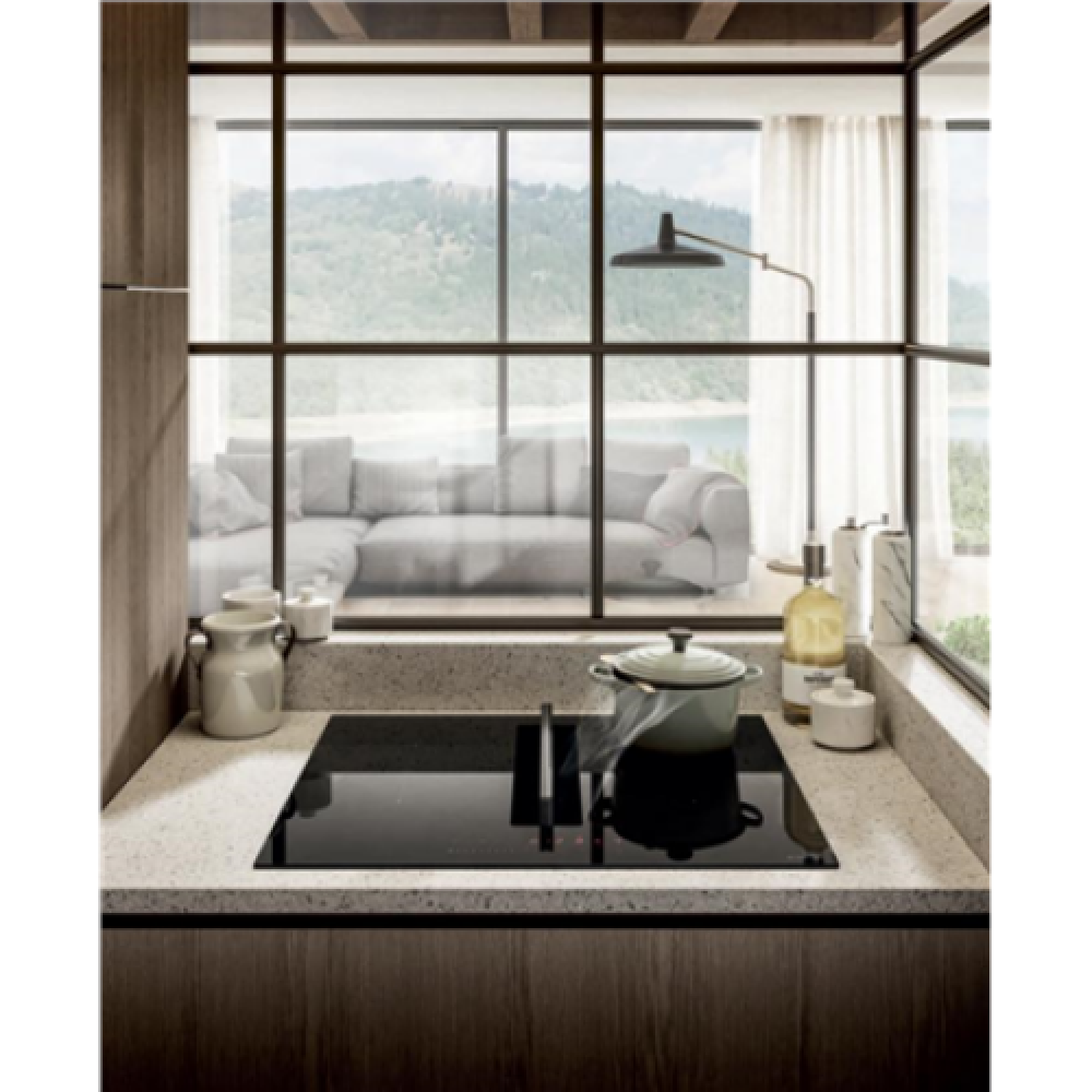 Sourcing Nikolatesla Fit Induction hob with duct-out hood, Number of burners/cooking zones 4, Touch, Timer, Black