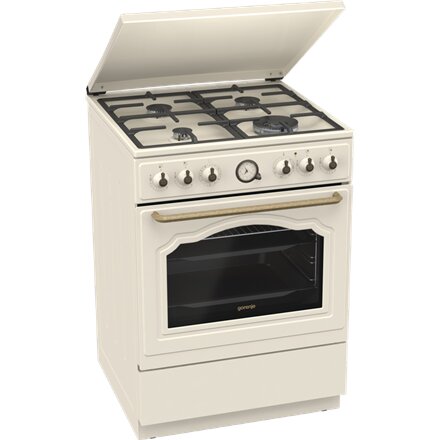 Gorenje Cooker , GKS6C71CLI , Hob type Gas , Oven type Electric , Gold , Width 60 cm , Depth 60 cm , Energy efficiency class A , 71 L