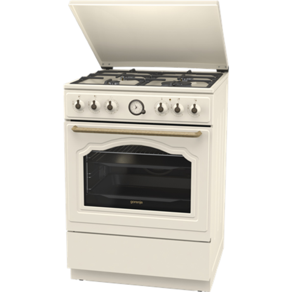 Gorenje Cooker , GKS6C71CLI , Hob type Gas , Oven type Electric , Gold , Width 60 cm , Depth 60 cm , 71 L