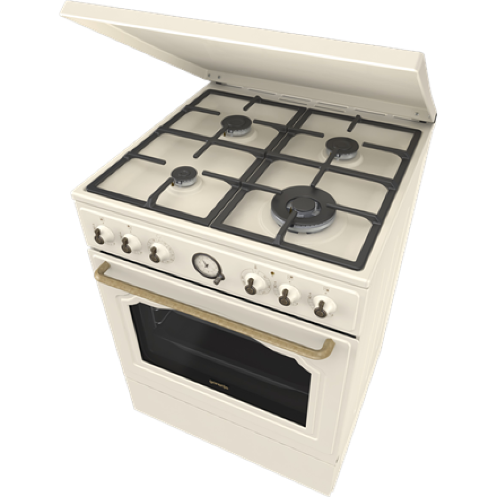 Gorenje Cooker , GKS6C71CLI , Hob type Gas , Oven type Electric , Gold , Width 60 cm , Depth 60 cm , 71 L
