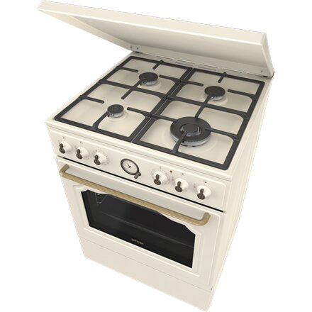Gorenje Cooker , GKS6C71CLI , Hob type Gas , Oven type Electric , Gold , Width 60 cm , Depth 60 cm , Energy efficiency class A , 71 L