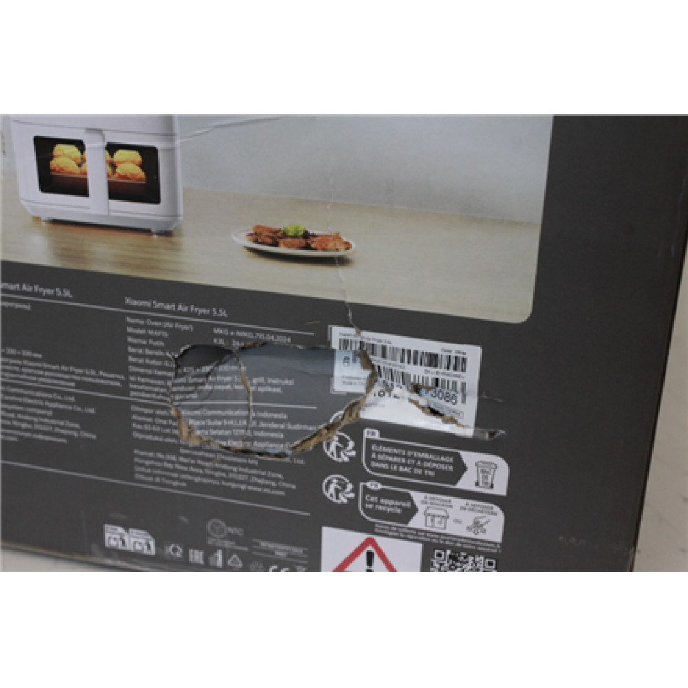 SALE OUT. Xiaomi Smart Air Fryer 5.5L EU , Xiaomi , Smart Air Fryer EU , Power 1600 W , Capacity 5.5 L , White , DAMAGED PACKAGING, SMALL DENTS ON FRONT