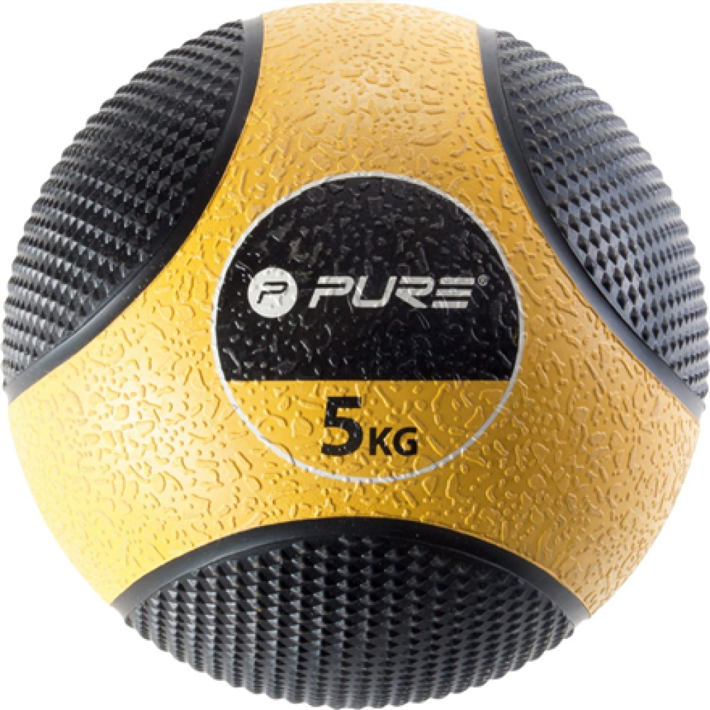 Pure2Improve , Medicine Ball, 5 kg , Black/Yellow