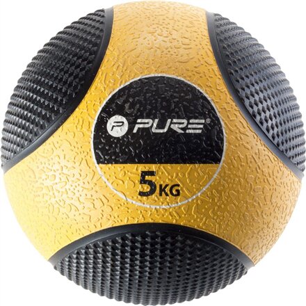 Pure2Improve , Medicine Ball, 5 kg , Black/Yellow