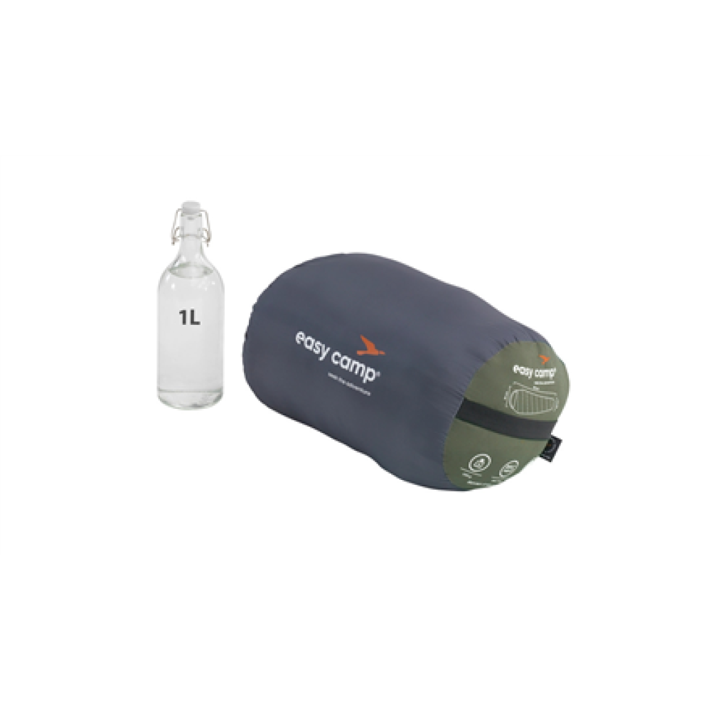 Easy Camp Raven II Mummy -1°C , Sleeping Bag , 215 x 76 x 50 cm , -16 to 4 °C , Two-way open-end, L-shaped, autolock
