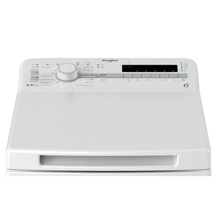 Whirlpool , Washing Machine , TDLR 55140S , Energy efficiency class C , Top loading , Washing capacity 5.5 kg , 1100 RPM , Depth 60 cm , Width 40 cm , Digital , White