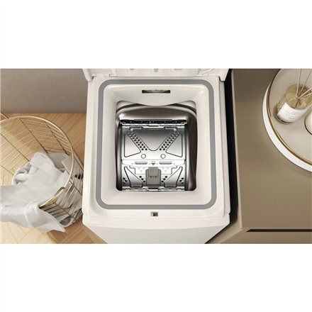 Whirlpool , Washing Machine , TDLR 55140S , Energy efficiency class C , Top loading , Washing capacity 5.5 kg , 1100 RPM , Depth 60 cm , Width 40 cm , Digital , White