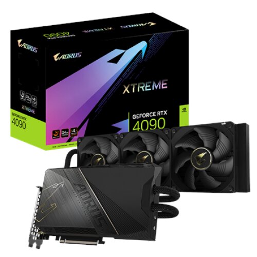 Gigabyte , GV-N4090AORUSXW-24GD 1.0 , NVIDIA , 24 GB , GeForce RTX 4090 , GDDR6X , HDMI ports quantity 1 , PCI-E 4.0 , Memory clock speed 21000 MHz