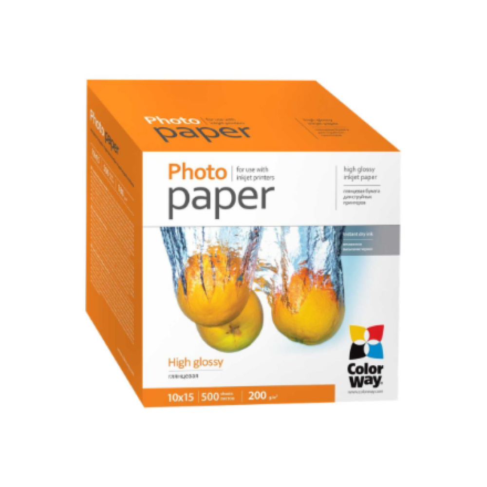 ColorWay Photo Paper, 500 sheets , 200 g/m² , 10x15 , High Glossy