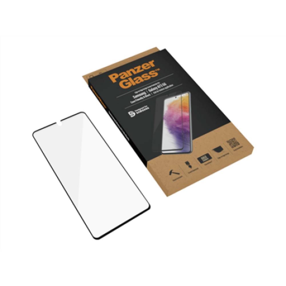 PanzerGlass Screen protector Samsung Galaxy A73 5G Glass Black Case Friendly