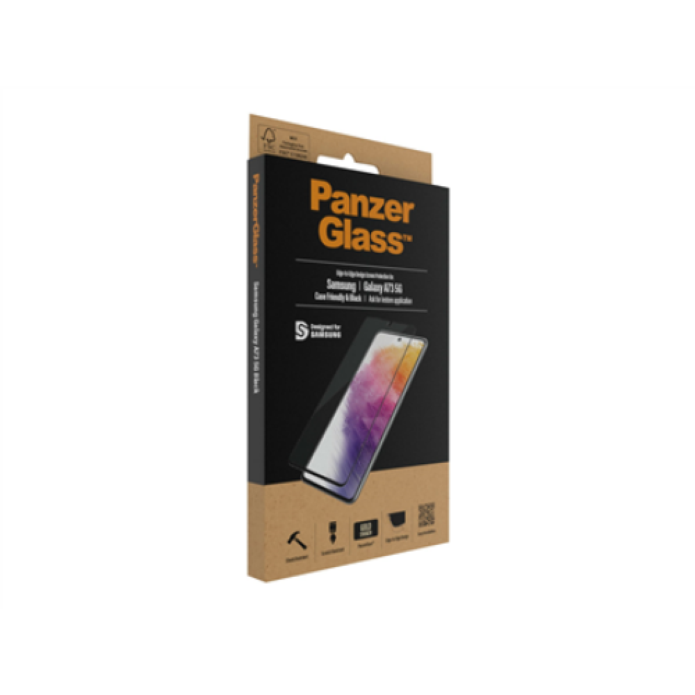 PanzerGlass Screen protector Samsung Galaxy A73 5G Glass Black Case Friendly