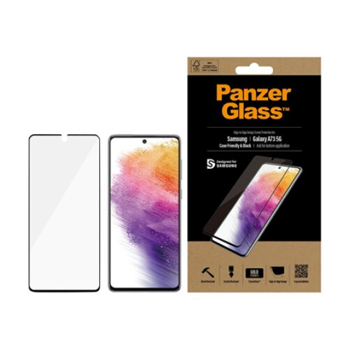 PanzerGlass Screen protector Samsung Galaxy A73 5G Glass Black Case Friendly