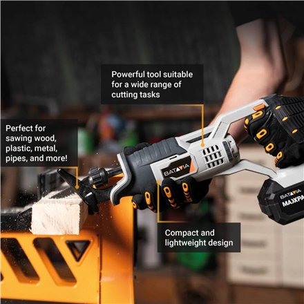 Batavia B.V. , Cordless Reciprocating Saw, Without battery and charger - 18V