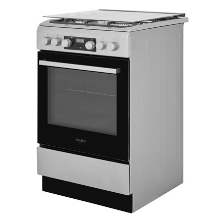 Whirlpool Cooker , WS5G8CHX/E/1 , Hob type Gas , Oven type Electric , Stainless steel , Width 50 cm , LED , Depth 60 cm , 60 L