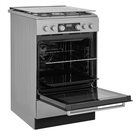 Whirlpool Cooker , WS5G8CHX/E/1 , Hob type Gas , Oven type Electric , Stainless steel , Width 50 cm , LED , Depth 60 cm , 60 L