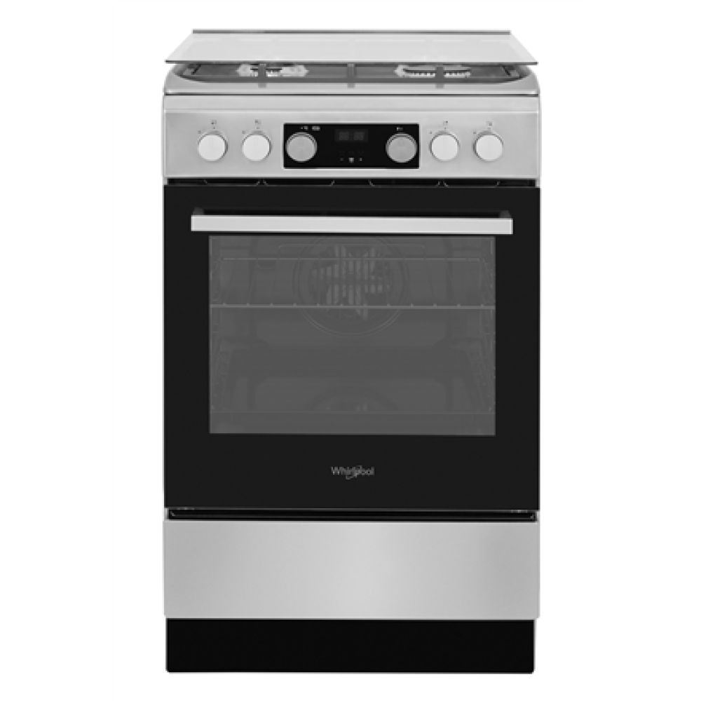 Whirlpool Cooker , WS5G8CHX/E/1 , Hob type Gas , Oven type Electric , Stainless steel , Width 50 cm , LED , Depth 60 cm , 60 L