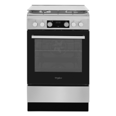 Whirlpool Cooker , WS5G8CHX/E/1 , Hob type Gas , Oven type Electric , Stainless steel , Width 50 cm , LED , Depth 60 cm , 60 L